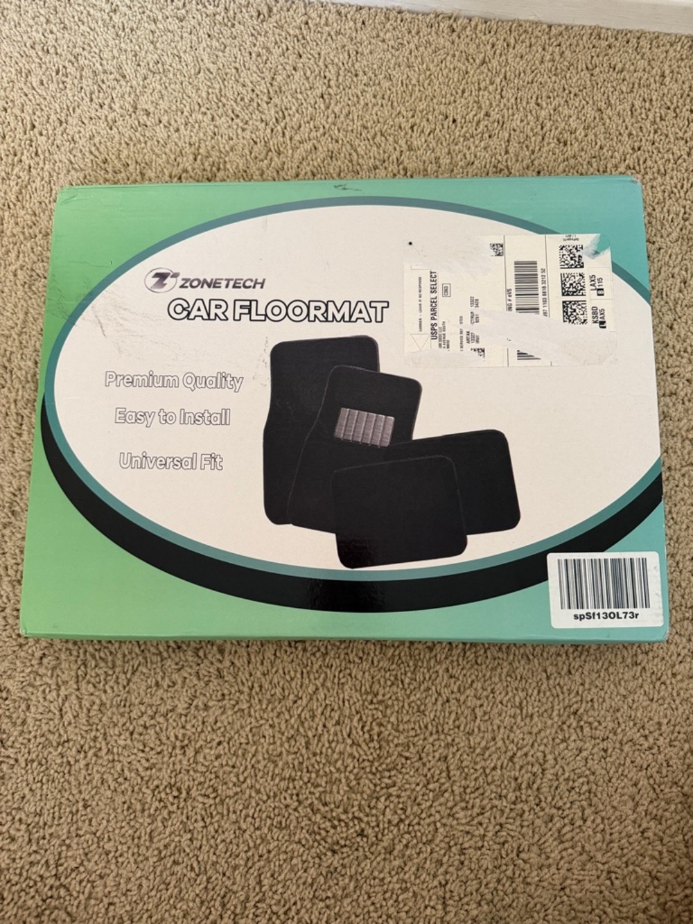 ZoneTech Black Car Floormat Set